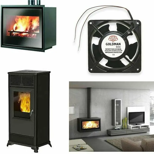 BAYGB Ventilador Axial Alta Temperatura 120x120x38 mm 23W para Chimenea - Imagen 2