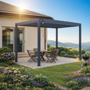 CAZEBOO Pérgola Bioclimática PIANA Aluminio 3×2 m Antracita Autoportante