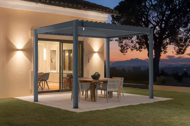 CAZEBOO Pérgola Bioclimática PIANA Aluminio 3×2 m Antracita Autoportante - Imagen 4