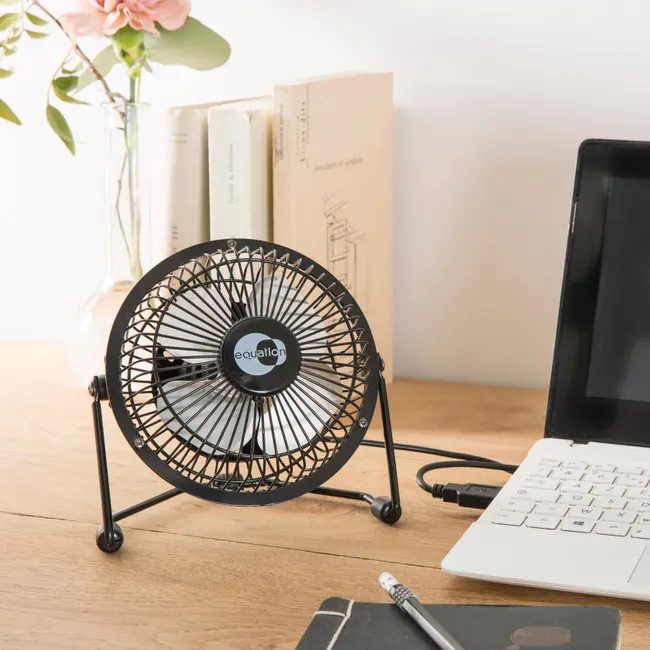 EQUATION Mini Ventilador Lara 4W Negro 10cm Sobremesa - Imagen 2