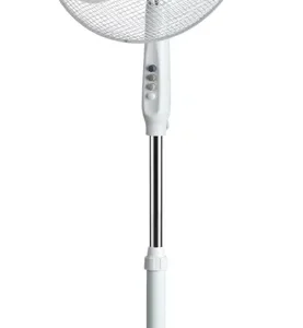 HTW Ventilador de Pie 40W Blanco 40cm 3 Velocidades Oscilación
