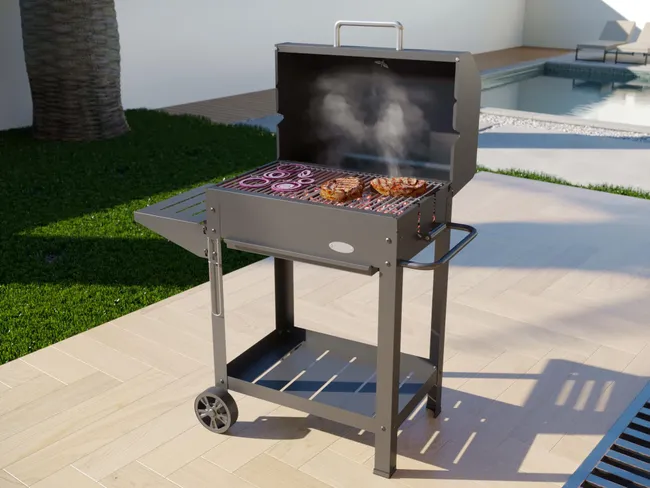 IMOR Barbacoa Carbón Laguna 110 cm para 6-10 Personas con Ruedas - Imagen 3