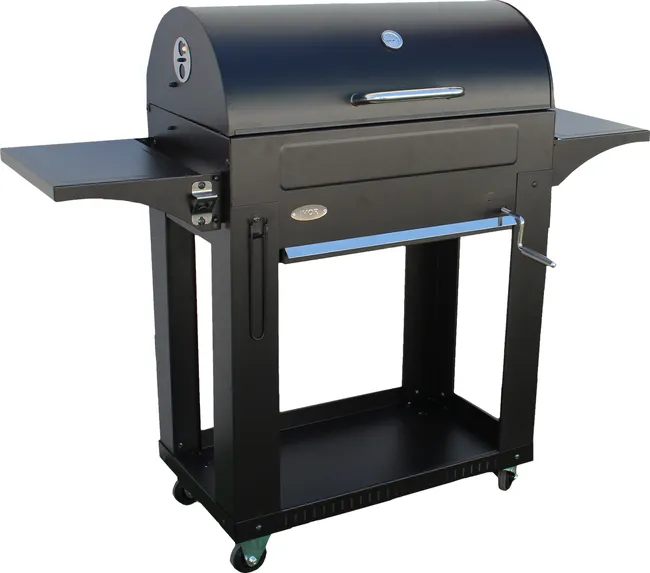 IMOR Barbacoa Carbón Milano 141 cm para +10 Personas con Termómetro y Mesas Laterales