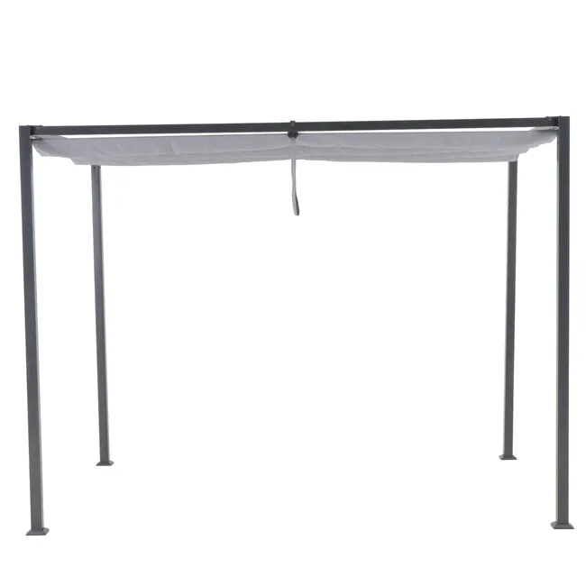 NATERIAL Pérgola Acero Horali 199×297 cm Gris Toldo Corredero - Imagen 4
