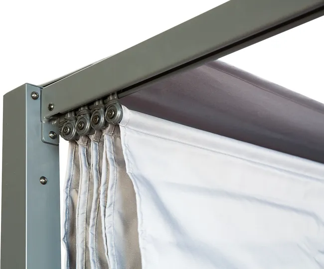 NATERIAL Pérgola Acero Horali 199×297 cm Gris Toldo Corredero - Imagen 2