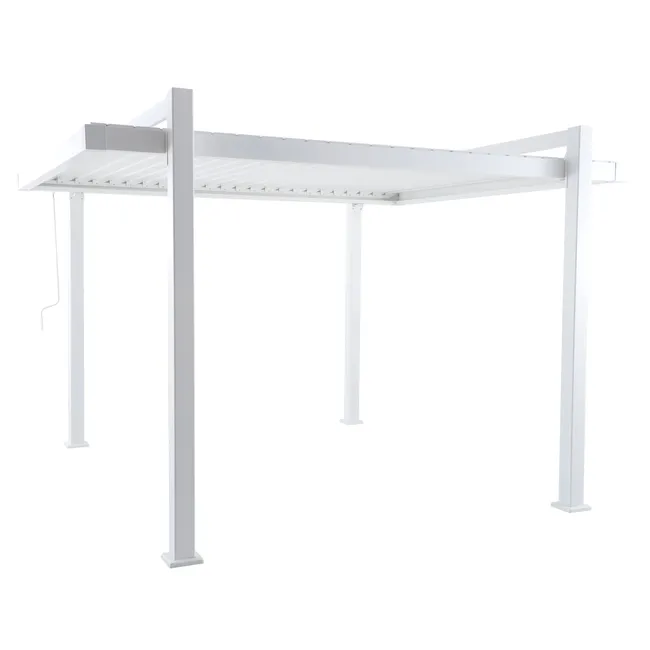 NATERIAL Pérgola Bioclimática Odyssea Aluminio 320×358 cm Blanca Autoportante - Imagen 4