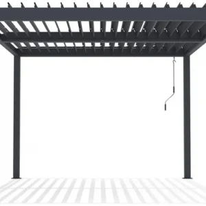 Pérgola Bioclimática Aluminio 3×4 m Antracita Habitat et Jardin