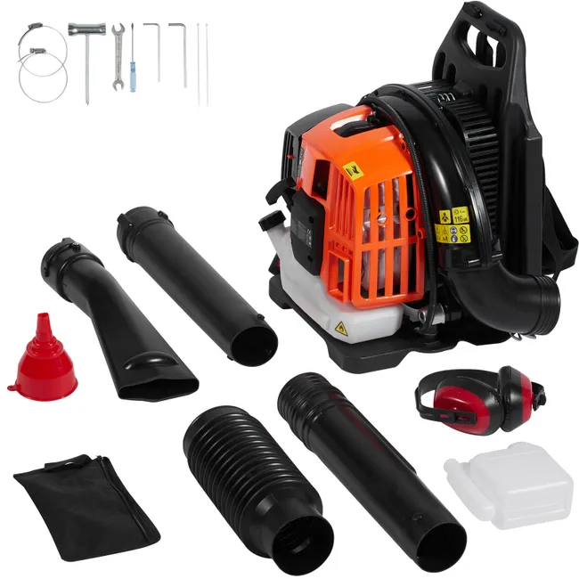 SucceBuy Soplador de Mochila Gasolina 52CC 480CFM 281km/h 1,37L